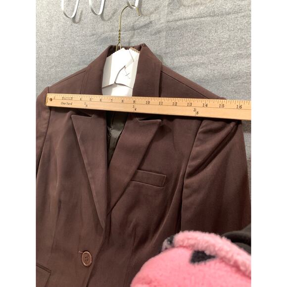 Deux Piece Suits Womens Size Large Brown Formal Top Blazer and Pants - Picture 6 of 8